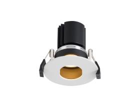 DM202204  Blate 9 Tridonic Powered 9W 2700K 770lm 24° CRI>90 LED Engine White Fixed Recessed Round Plate with Oval Pinhole Spotlight, IP20